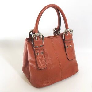 Tignanello Burnt Orange Perfect 10 French Tote
